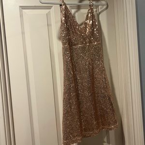 Lulu’s Small Rose Gold Mini Dress